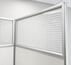 7'H Tall White Laminate Office Panels w/Glass Window - 24