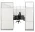 8' x 8' x 7'H White Laminate Modular Office Set with Desk and Chairs - Add-On Unit