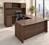 Columbia Walnut Conference U-Shaped Workstation w/Hutch - 71
