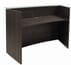 Curved Glass Top Reception Desk in Charcoal or White - 5' Wide