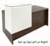 Emerge Glass Top Reception Desk with ADA Surface