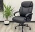 400 Lbs. Capacity Genuine Cowhide Leather Executive Chair in Black - FREE with $10,000.00