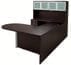 Mocha Peninsula U-Shaped Workstation w/Hutch