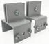 Set of 2 Sneeze Guard Clamps for Cubicles - For Panel Walls 1.25