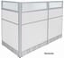 TrendSpaces Washable White Laminate Cubicles w/Glass Series - 48