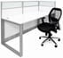 TrendSpaces Washable White Laminate Cubicles w/Glass Series - 48