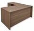 Urban Walnut Managers L-Shaped Desk w/6 Drawers - 63