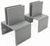 Set of 2 Sneeze Guard Clamps for Cubicles - For Panel Walls 1.25