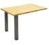 3' x 4' Meeting Table Add-On Section w/ Solid Wood Tops & Raw Steel Legs
