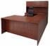 Cherry Laminate Straight Front U-Workstation w/Hutch