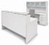 Emerge Glass Top U-Shaped Reception Workstation w/Drawers, Hutch, & LED Light - 71