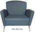 Mid-Century Style Vinyl Lounge Seating Series - Lounge Chair with Chrome Legs