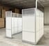 7'H Tall White Laminate Office Panels w/Glass Window - 24