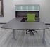Bow Front U-Desk with Hutch and Height Adjustable L-Surface