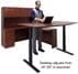  Cherry Electric Lift Adjustable Height U-Desk w/Hutch