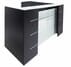 L-Shaped Glass Front Reception Desk
