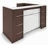 L-Shaped Glass Front Reception Desk