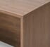 Modern Walnut Bow Front Conference Desk w/6 Drawers