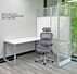 6' Long White Office Panel Wall Set with 30