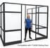 7-Foot Clear Glass Office Panels w/ Black Frame - 24