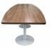 8' x 4' Boat Shaped Table with Steel Disc Bases - Other Sizes Available