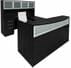 Black U-Shaped Reception Desk