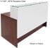 Emerge Glass Top Reception Desk w/Drawers & LED Light - 66