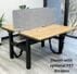 Solid Wood 2 Person Electric Lift Benching Desk - 48