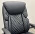 400 lbs. Cap. Cowhide Leather Executive Chair with Diamond Stitching in Black