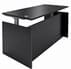 Black Adjustable Height Manager's Desk