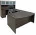 Office Desk & Chair Set for 12' x 15' Office - Charcoal Laminate