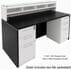 Emerge Glass Top Reception Desk w/Drawers & LED Light - 66