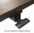 Pneumatic Lift Height Adjustable Executive U-Desk in Modern Walnut
