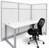 TrendSpaces Washable White Laminate Cubicles w/Glass Series - 67