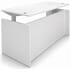 White Adjustable Height Manager's Desk