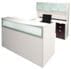 White & Woodgrain U-Shaped Reception Desk