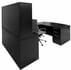 Black Conference U-Shaped Office Desk with Hutch