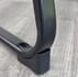 Black Top Grain Leather Guest Chair with Padded Arms