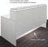 Emerge Glass Top Reception Desk w/Drawers & LED Light - 66