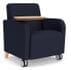 Siena Guest Chair w/ Casters & Swivel Tablet in Standard Fabric or Vinyl