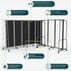 21'W x 6'H Fabric Folding Mobile Room Divider