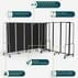 21'W x 6'H Frosted Acrylic Folding Mobile Room Divider