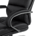 350 lb. Cap. Black Leather Executive Chair w/ Titanium Base