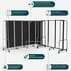 6'W x 6'H Clear Acrylic Folding Mobile Room Divider