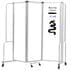 6'W x 6'H Whiteboard Folding Mobile Room Divider