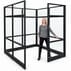 6' x 6' x 7'H Clear Glass Modular Office w/ Black Frame - Starter Cubicle
