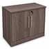 Columbia Walnut 2-Door Locking Storage Cabinet with Hutch