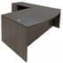 Office Desk & Chair Set for 12' x 12' Office - Charcoal Laminate