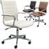 Padded Modern Classic Mid Back Leather Office Chair in 3 Colors