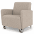 Ravenna Guest Chair w/ Casters in Upgrade Fabric or Healthcare Vinyl